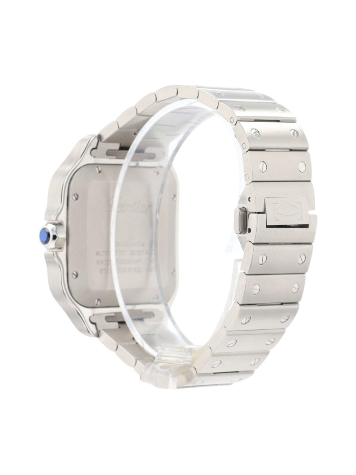 Cartier Santos 4072 40mm Blue Roman Numeral Dial Stainless Steel Automatic Watch