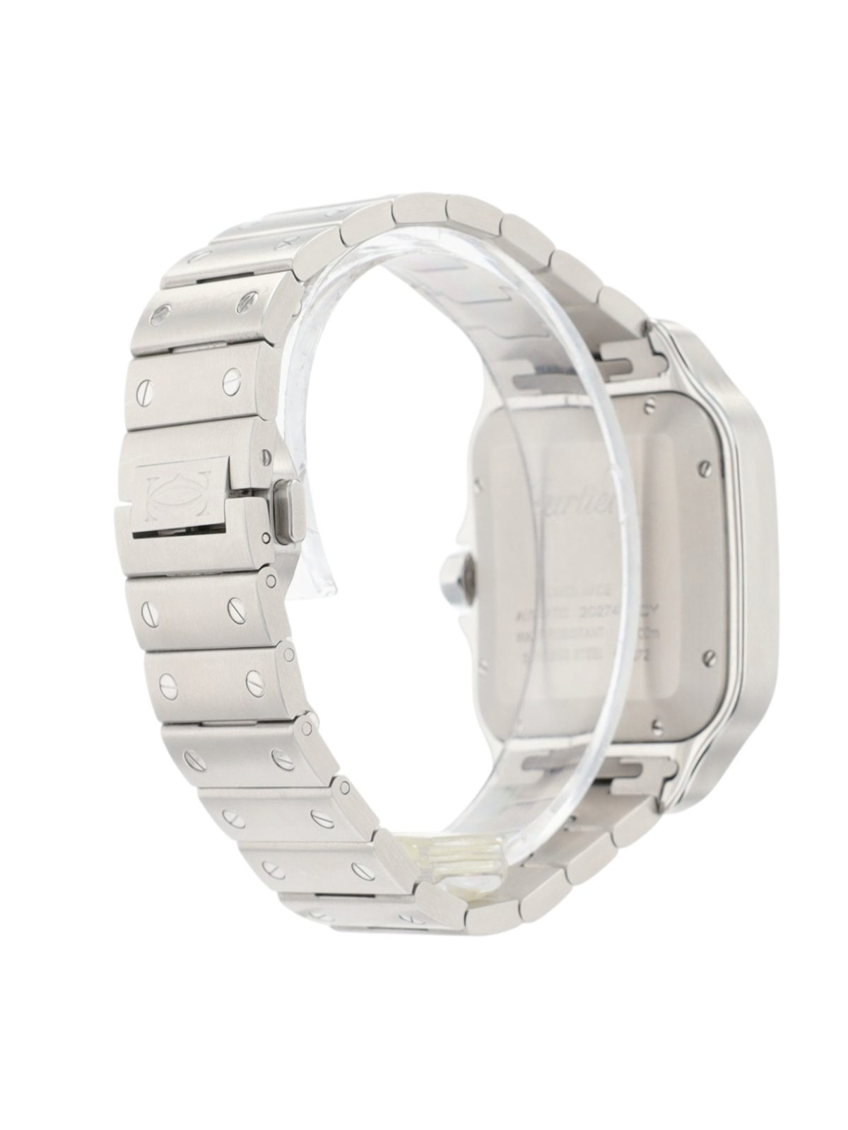 Cartier Santos 4072 40mm Blue Roman Numeral Dial Stainless Steel Automatic Watch