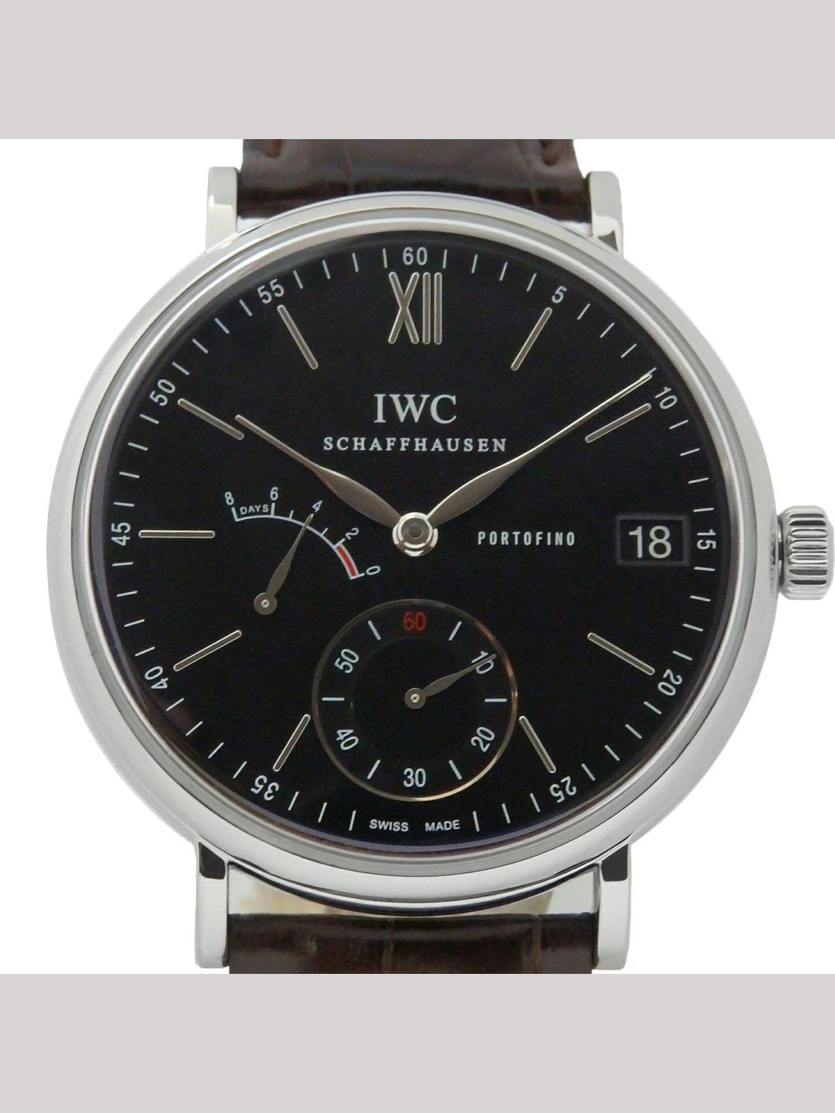 IWC Portofino Hand-Wound 8Days IW510102 Stainless Steel 45mm Men's #DKW133