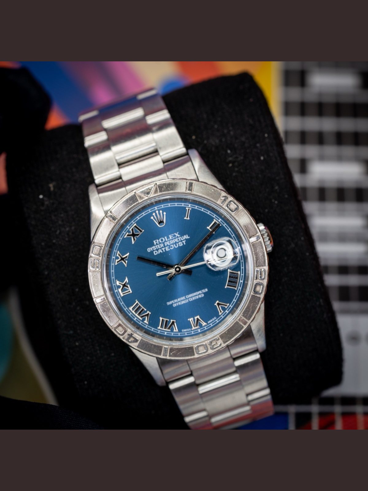 Rolex Datejust Turn-O-Graph 16264 Blue Roman Dial