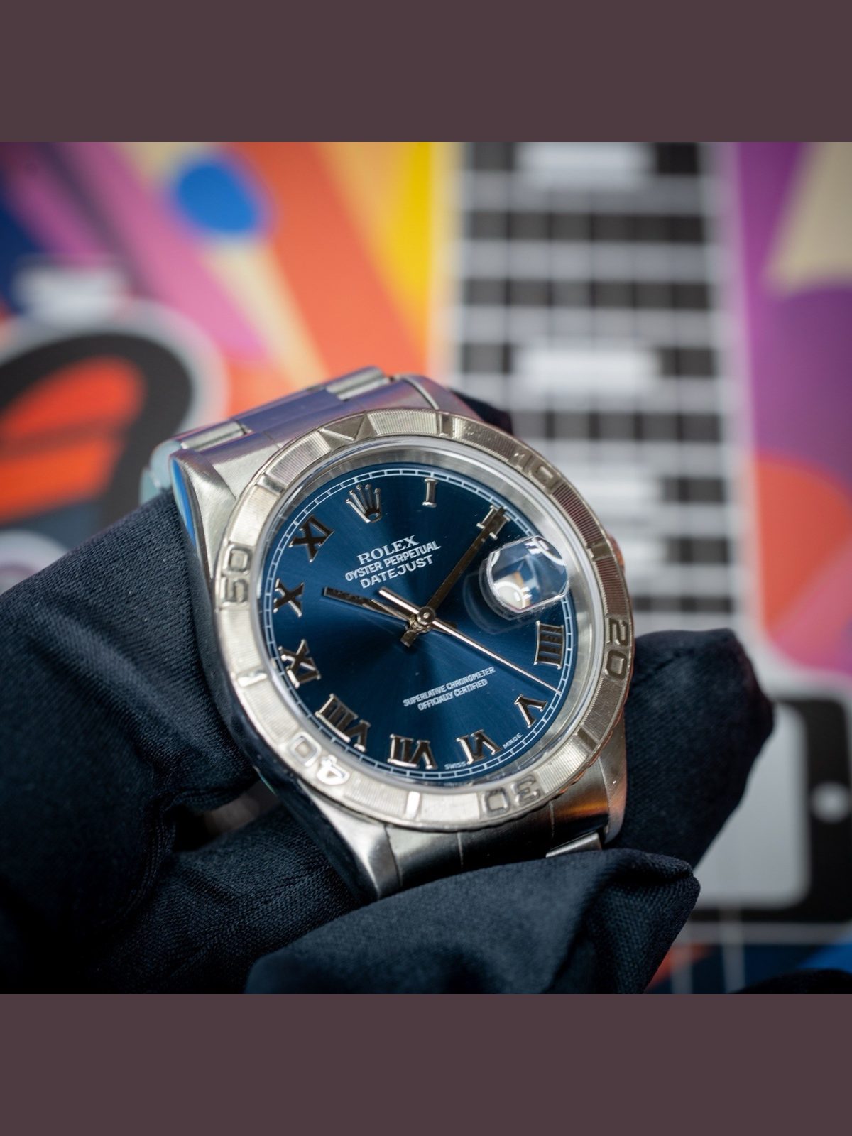 Rolex Datejust Turn-O-Graph 16264 Blue Roman Dial