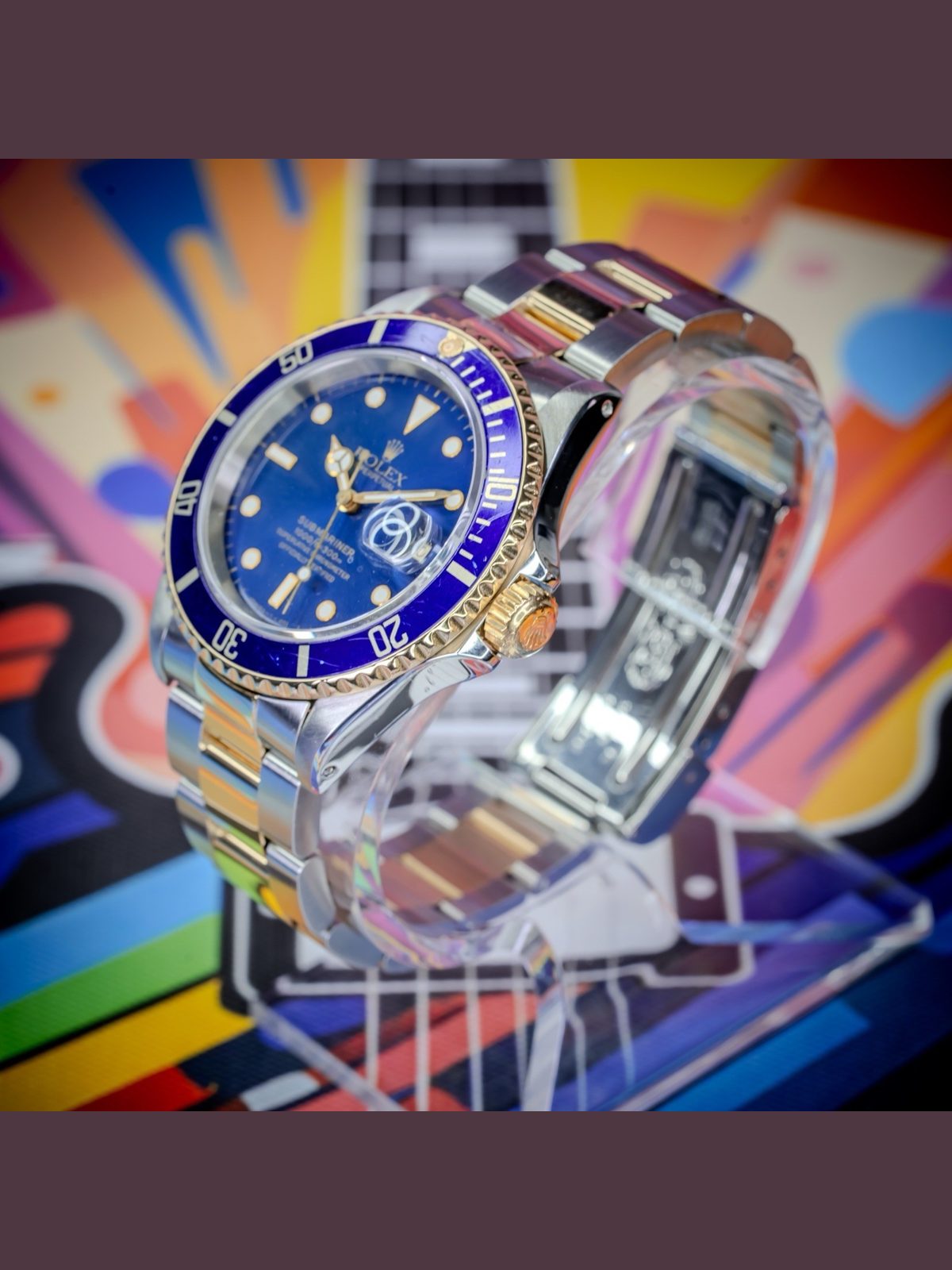 Rolex Submariner 16613 Silver and Gold with Blue Bezel Blusey 1994 Full Set