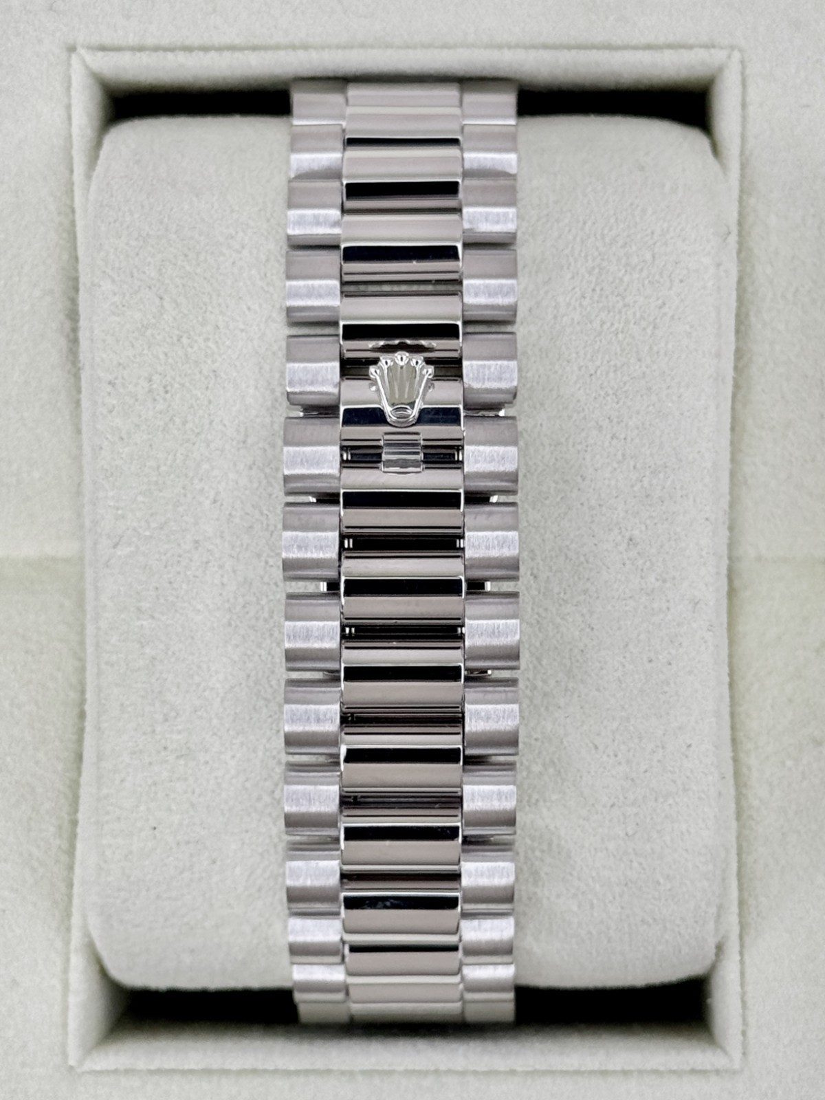 Rolex 2014 Rolex Day-Date II 41mm 218206 Platinum Ice Blue Roman Numeral Dial