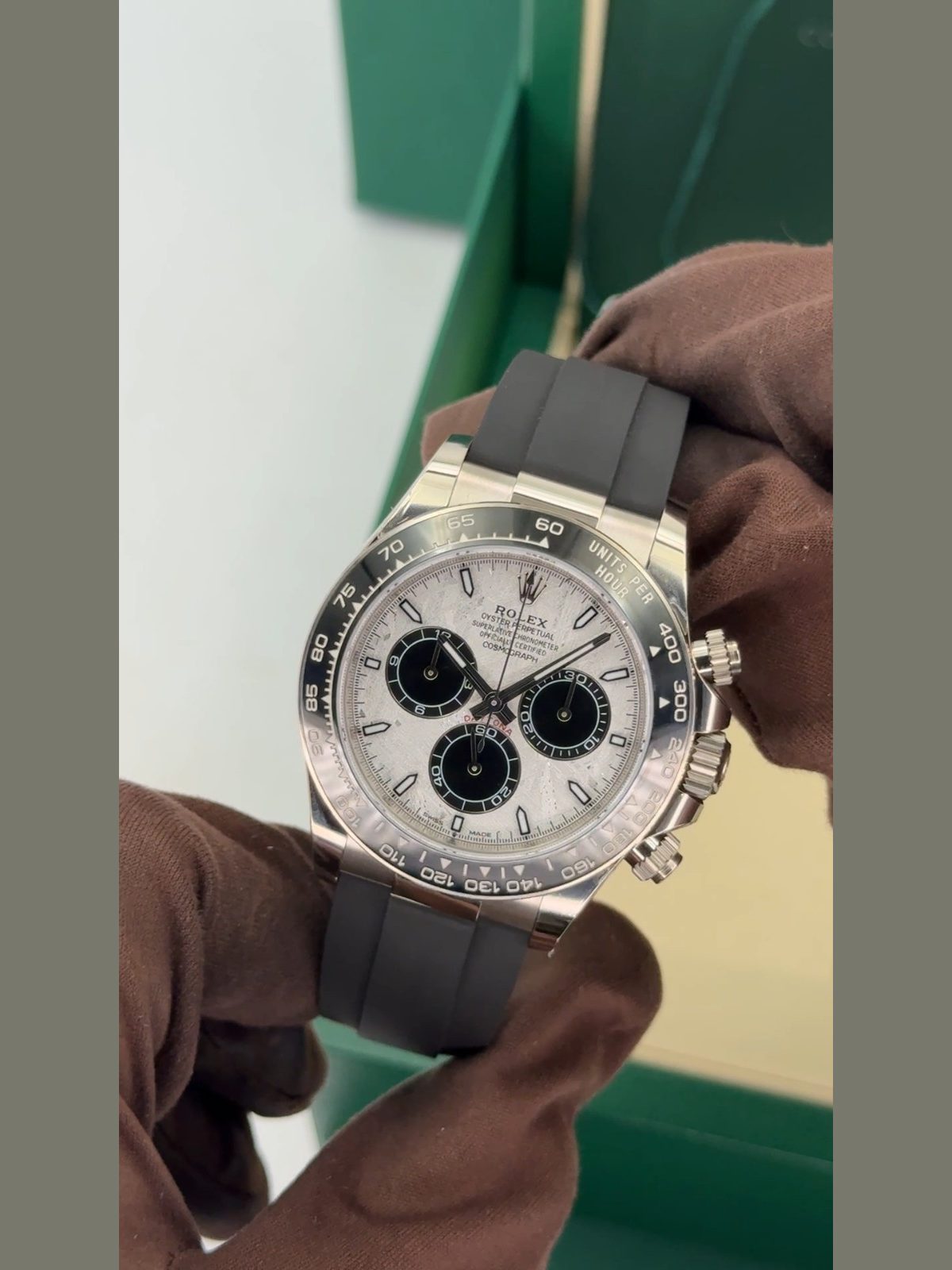 Rolex NEW 2026 Rolex Daytona 40mm 126519LN White Gold Oysterflex Meteorite Dial