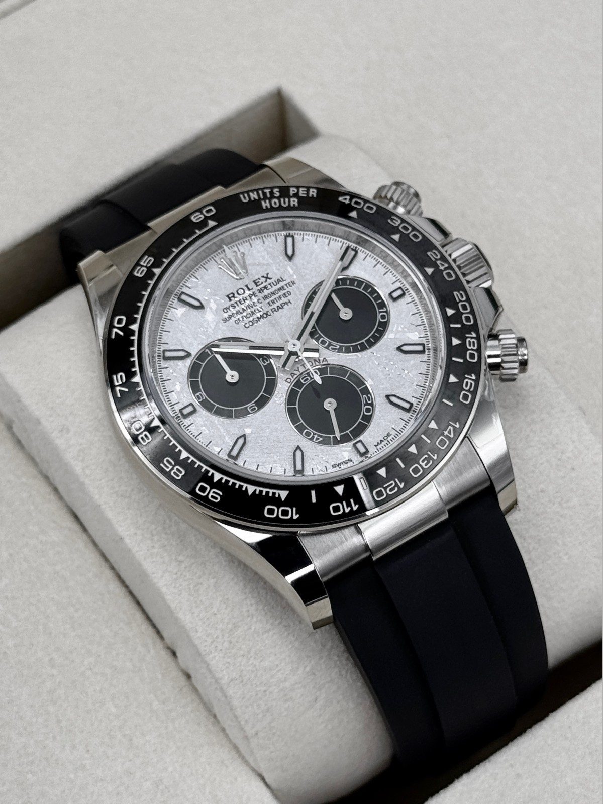 Rolex NEW 2026 Rolex Daytona 40mm 126519LN White Gold Oysterflex Meteorite Dial