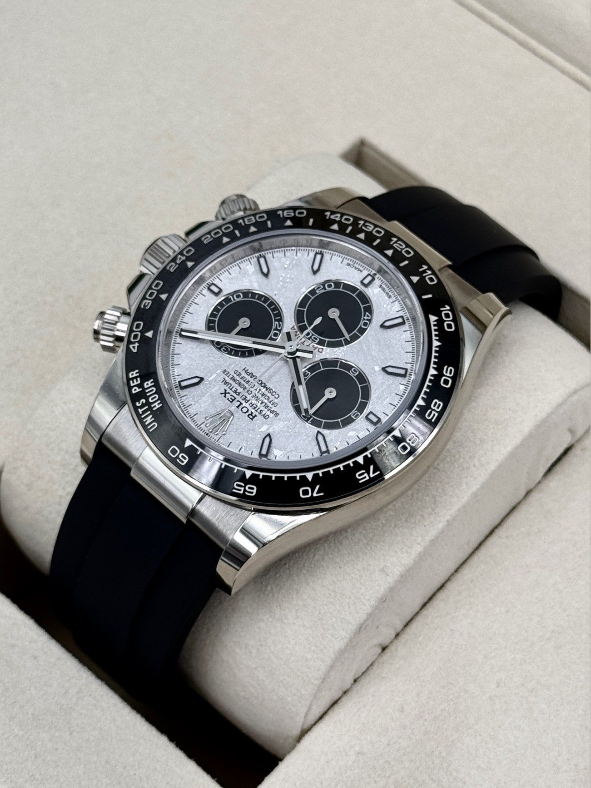 Rolex NEW 2026 Rolex Daytona 40mm 126519LN White Gold Oysterflex Meteorite Dial