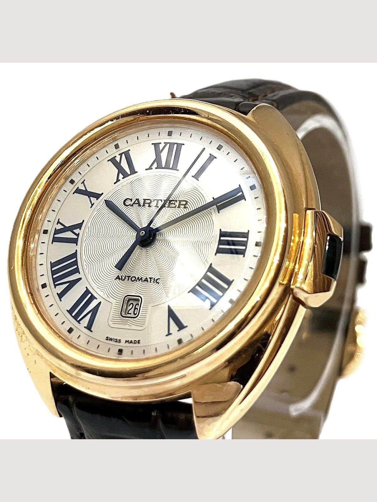 Cartier Clé WGCL0010 18K Gold 32.2mm White Dial Automatic Box and Papers #WPW808