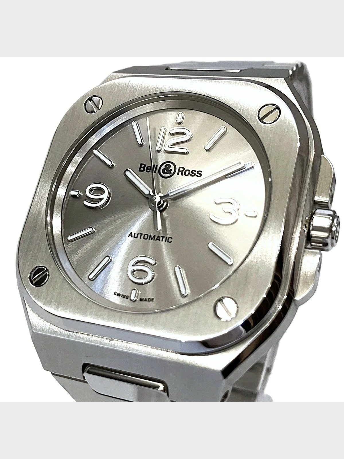 Bell & Ross BR05 Stainless Steel 33.7mm Silver Dial Automatic Men's #WPW816