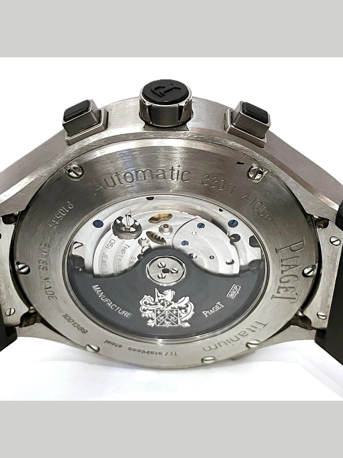 Piaget Polo P10534 Stainless Steel / Titanium 45.3mm Black Dial Men's #WPW809