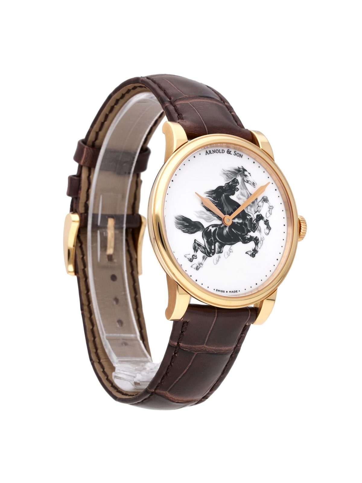 Arnold & Son HM Horses Set 18k Rose Gold Manual-Wind Men Watch 1LCAP.W03A.C111A