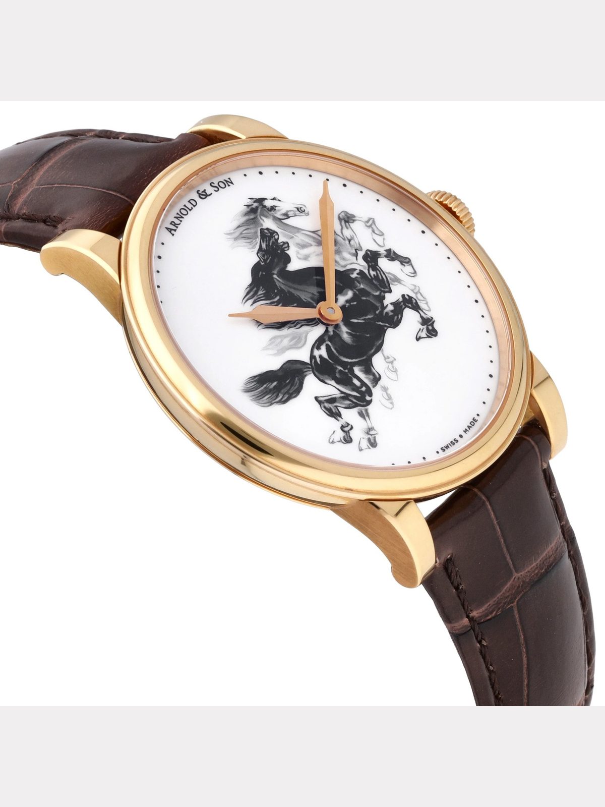 Arnold & Son HM Horses Set 18k Rose Gold Manual-Wind Men Watch 1LCAP.W03A.C111A