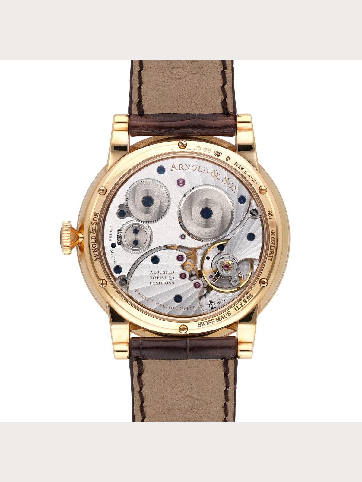 Arnold & Son HM Horses Set 18k Rose Gold Manual-Wind Men Watch 1LCAP.W03A.C111A