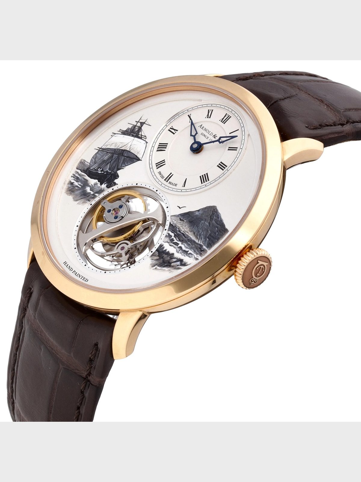 Arnold & Son UTTE Beagle Set 18k Rose Gold Manual-Wind Watch 1UTAR.S07A.C120A