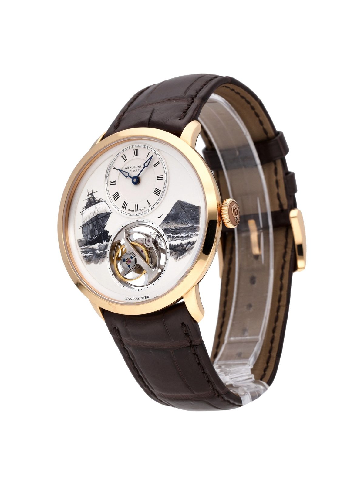 Arnold & Son UTTE Beagle Set 18k Rose Gold Manual-Wind Watch 1UTAR.S07A.C120A