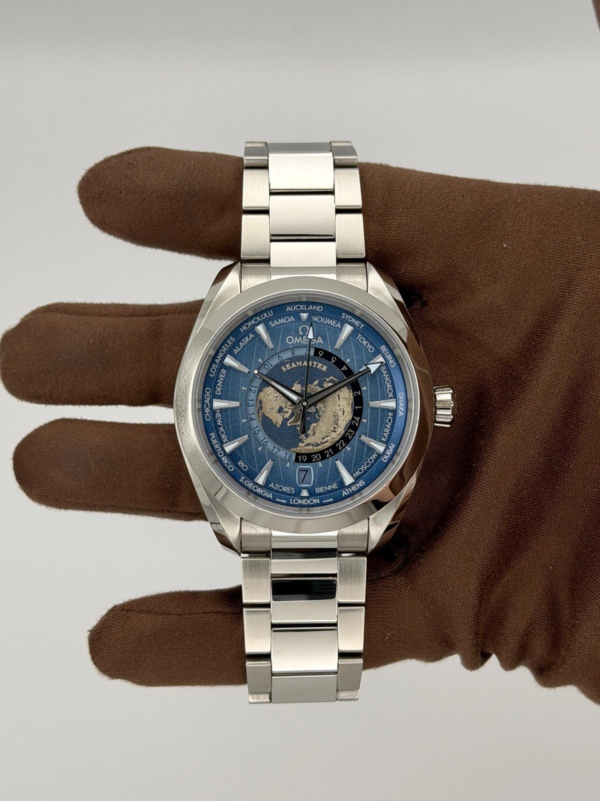 OMEGA 2024 Omega Seamaster Aqua Terra GMT Worldtimer 43mm Steel 220.10.43.22.03.002