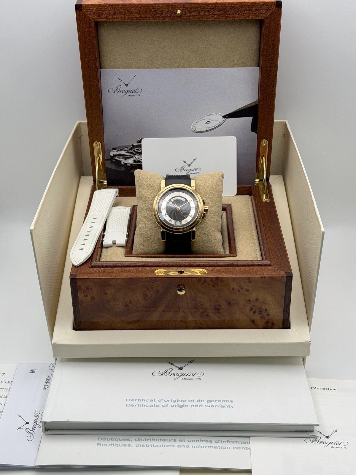 Breguet 2007 Breguet Marine II Large Date 39mm Rose Gold 5817BR/Z2/5V8