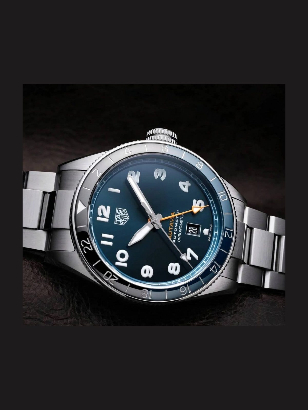 TAG Heuer Autavia GMT 60th Anniv Blue Steel Watch WBE511A.BA0650 NEW NO BOX DEAL