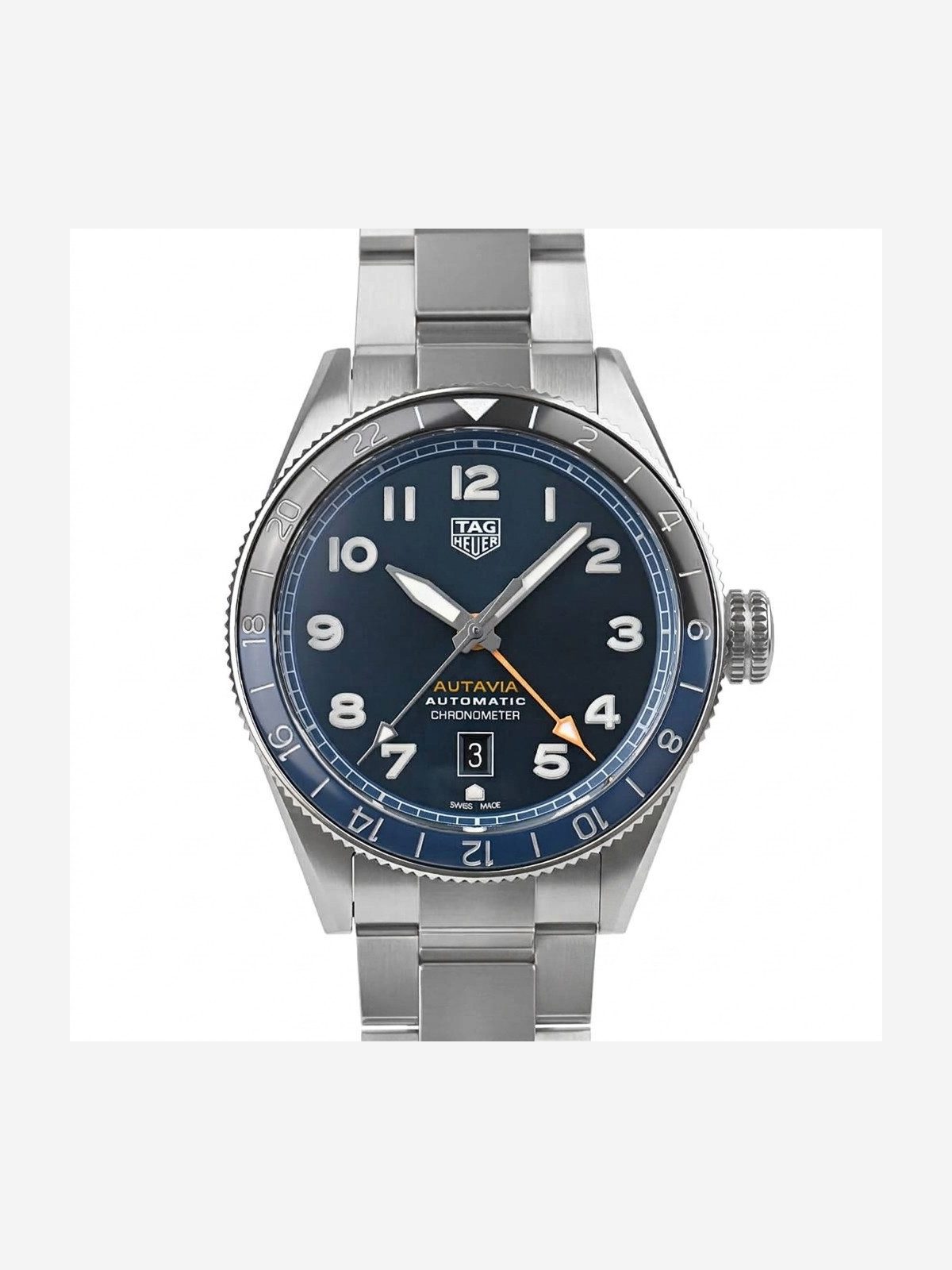 TAG Heuer Autavia GMT 60th Anniv Blue Steel Watch WBE511A.BA0650 NEW NO BOX DEAL