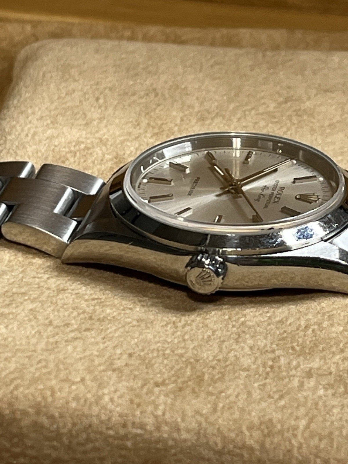 Rolex ♛ Air-King 14000* Silver Dial Full Links, Box & Manuals W/One Owner ~Minty