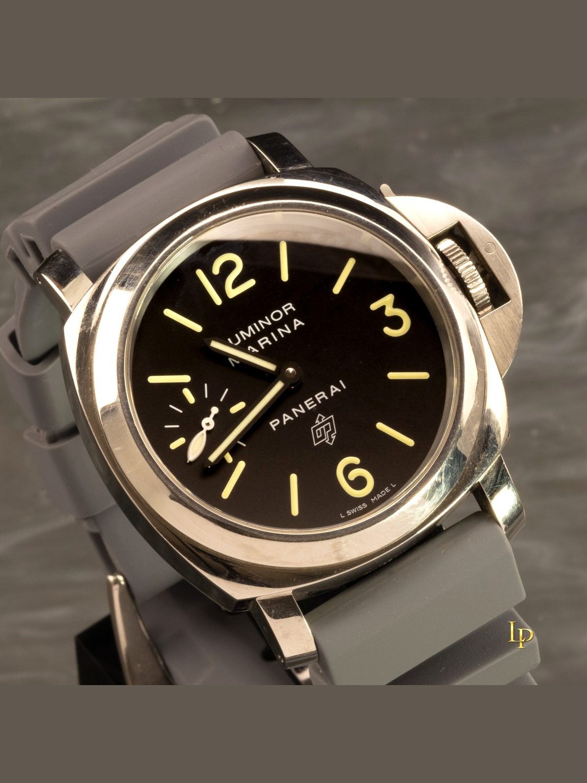 Panerai Luminor Marina Logo PAM01005 44mm Black Dial Full Set Hand Wind