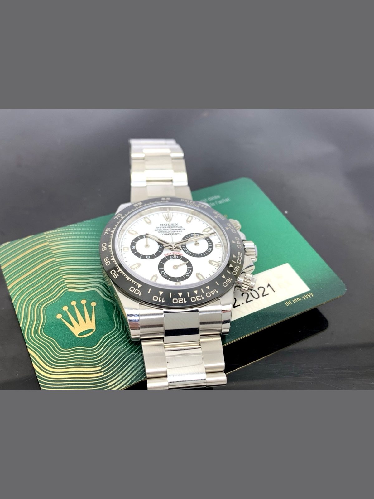 Rolex Daytona Panda Men's Watch 116500 Swiss Automatic Steel 40mm Box 2021 Card