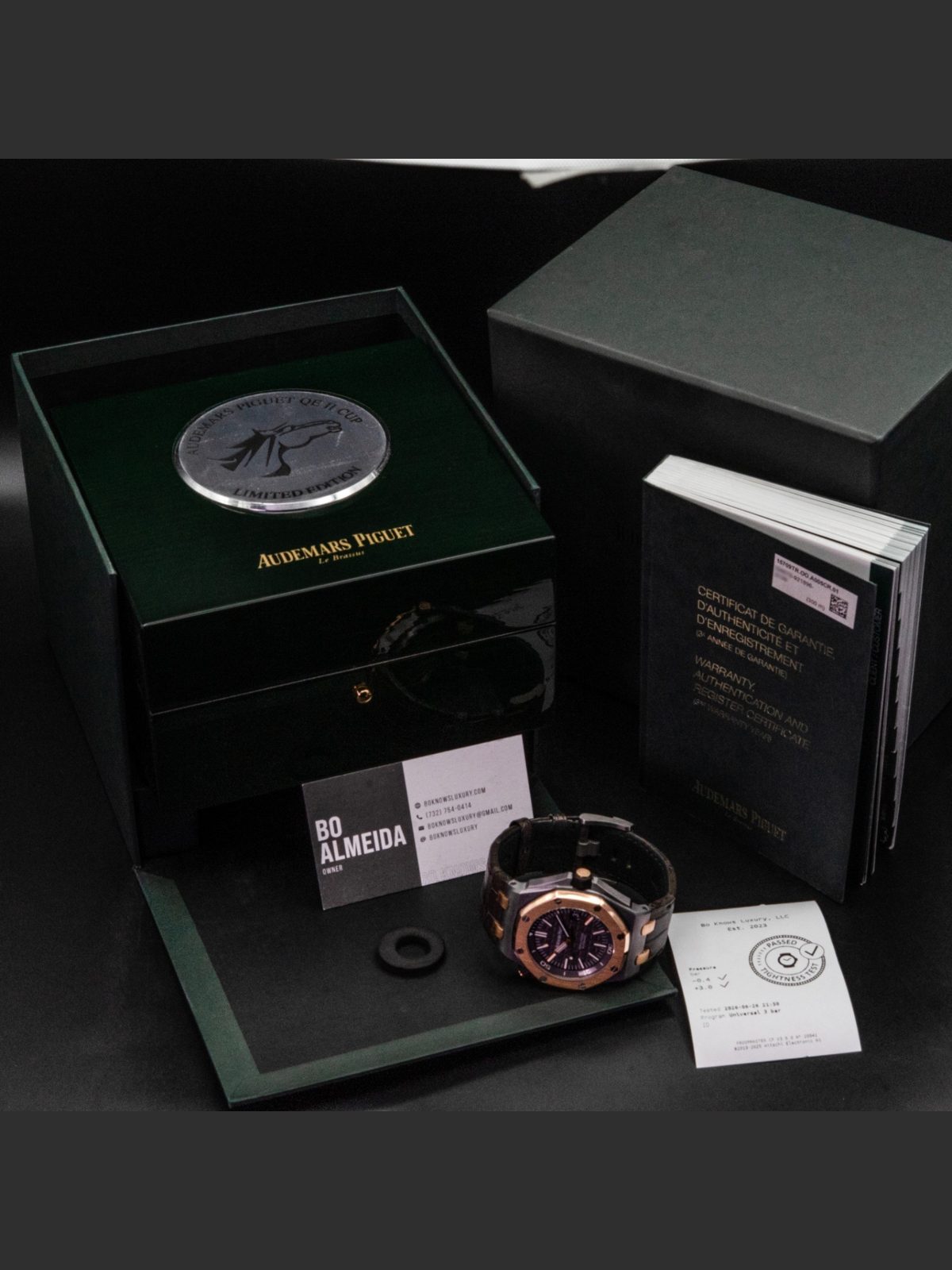 Audemars Piguet Royal Oak Offshore Diver QEII Cup 15709TR Tantalum Box Papers