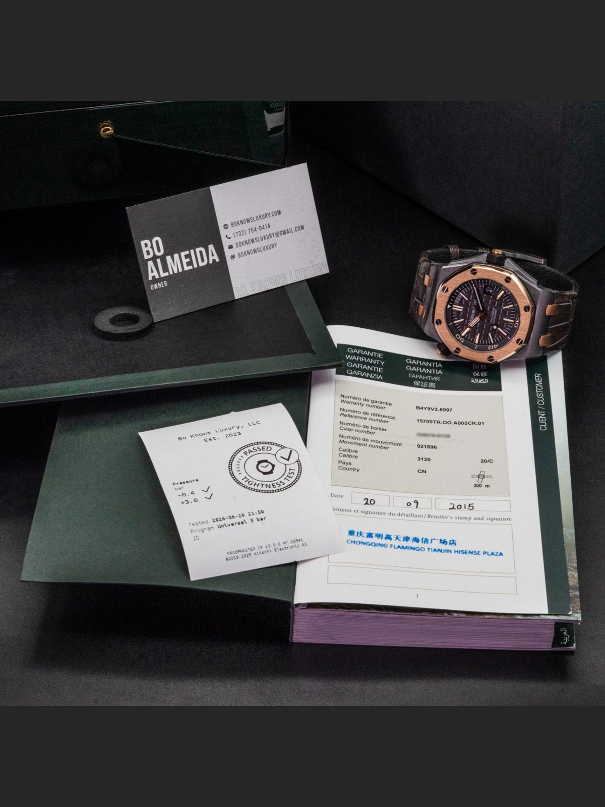 Audemars Piguet Royal Oak Offshore Diver QEII Cup 15709TR Tantalum Box Papers