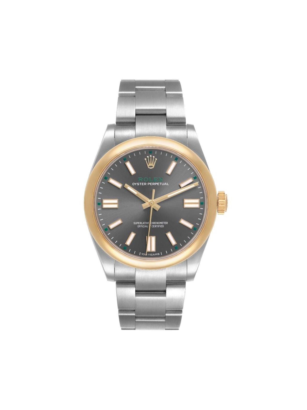 Rolex Oyster Perpetual 41 Oyster 100 Steel Yellow Gold Mens Watch 134303 Unworn