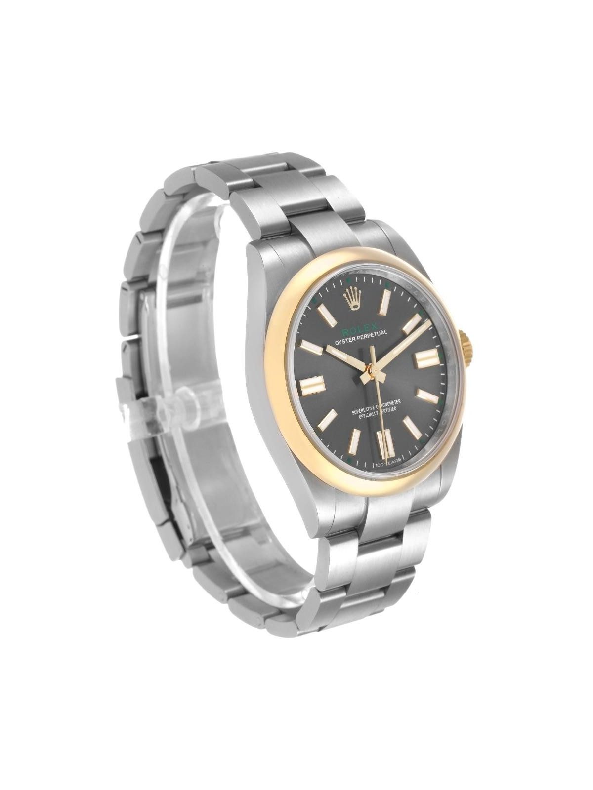 Rolex Oyster Perpetual 41 Oyster 100 Steel Yellow Gold Mens Watch 134303 Unworn