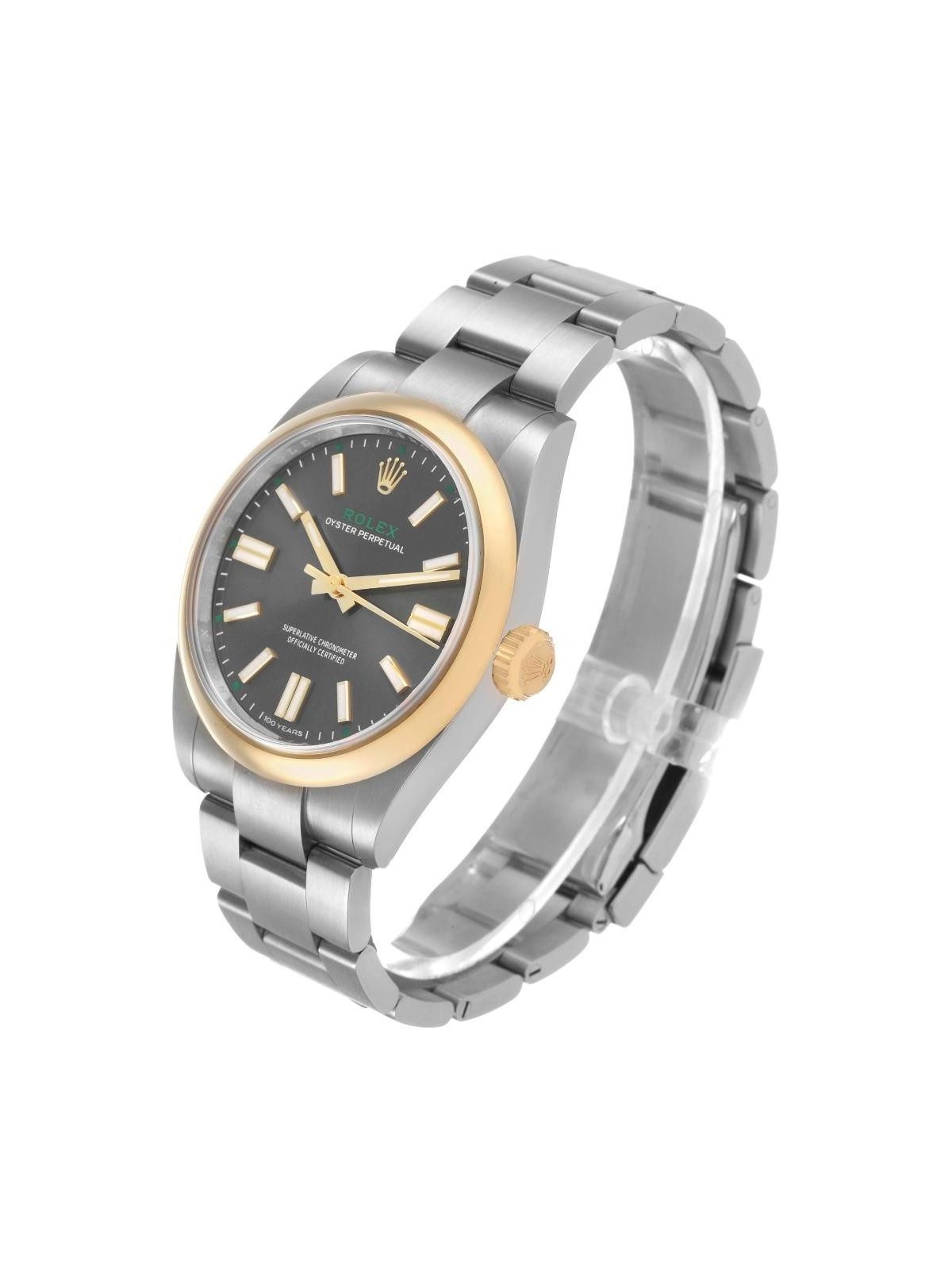 Rolex Oyster Perpetual 41 Oyster 100 Steel Yellow Gold Mens Watch 134303 Unworn