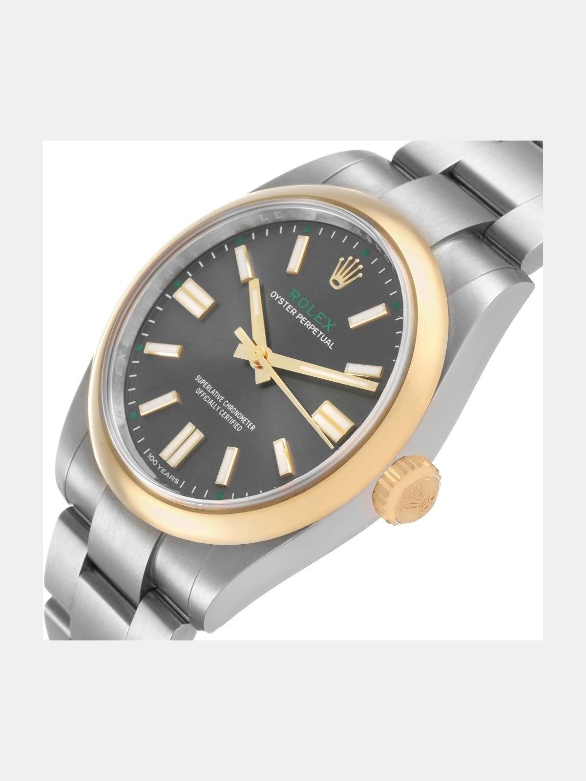 Rolex Oyster Perpetual 41 Oyster 100 Steel Yellow Gold Mens Watch 134303 Unworn