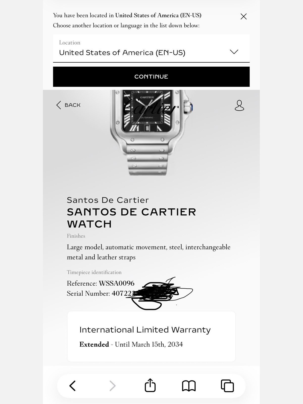 Cartier Santos Large WSSA0096 (2026 Release)