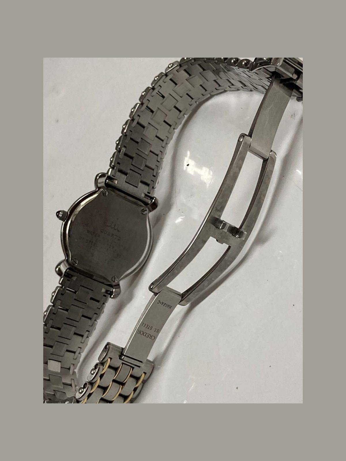 SEIKO 5A70 Credor 18KT White Dial Quartz Excellent JAPAN