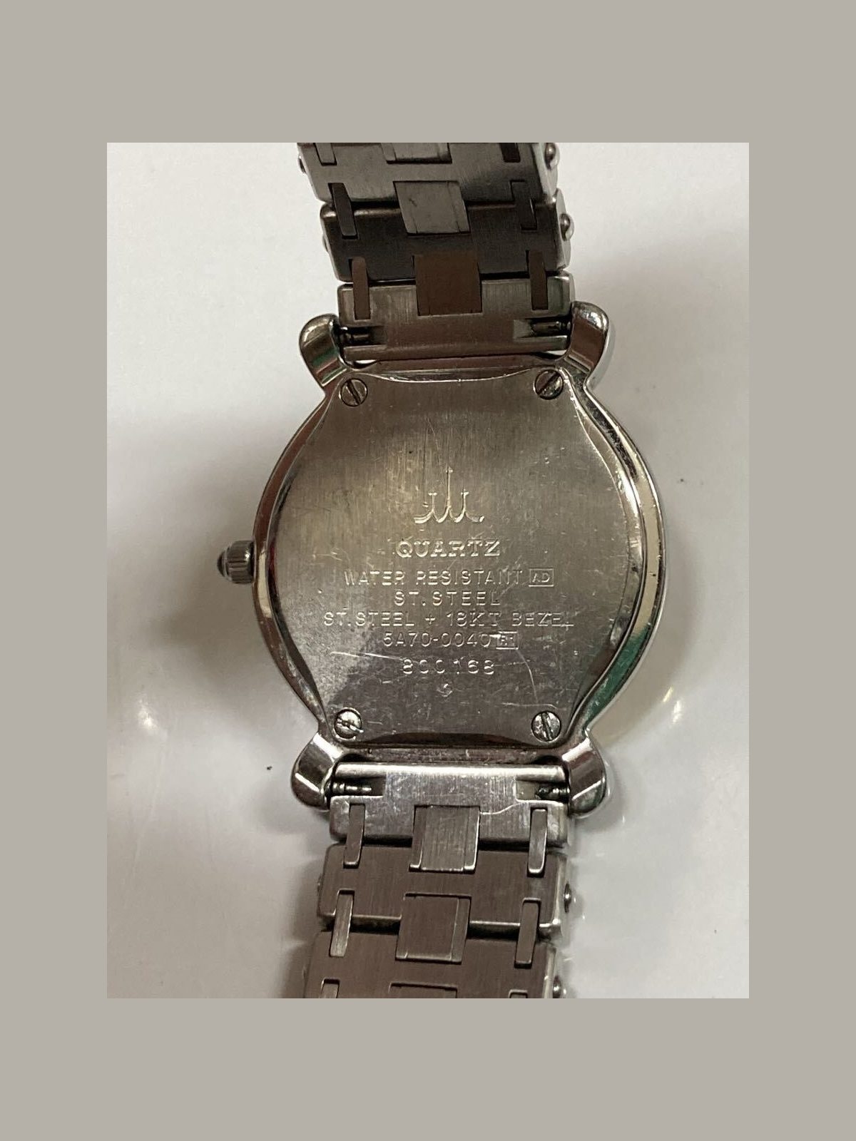 SEIKO 5A70 Credor 18KT White Dial Quartz Excellent JAPAN