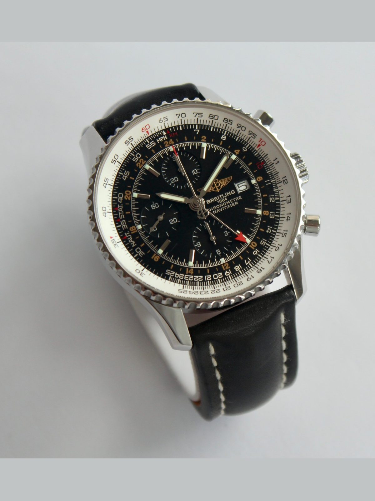 Breitling Men's Watch, A24322 NAVITIMER WORLD, 46mm, NEW BREITLING NATO STRAP!