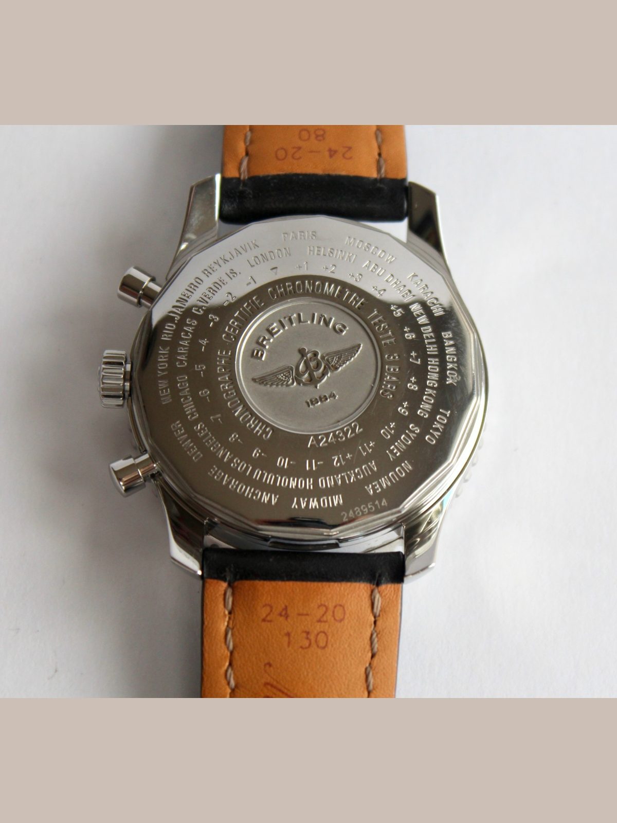 Breitling Men's Watch, A24322 NAVITIMER WORLD, 46mm, NEW BREITLING NATO STRAP!