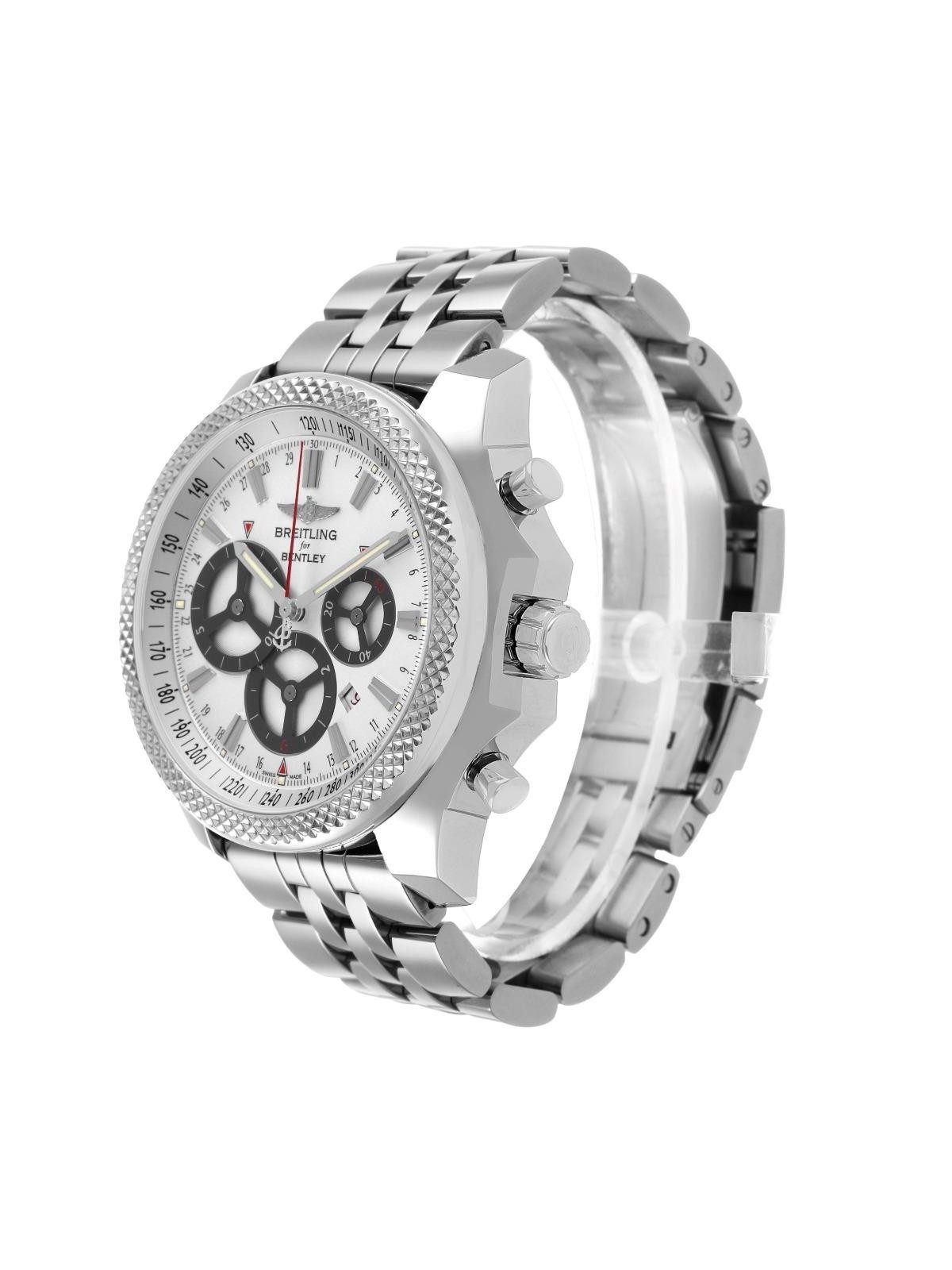 Breitling Bentley Barnato Racing Silver Dial Steel Mens Watch A25366 Box Papers