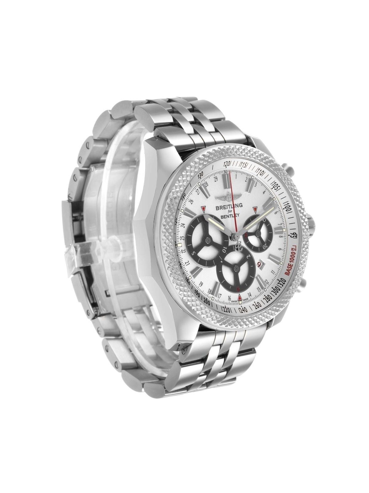 Breitling Bentley Barnato Racing Silver Dial Steel Mens Watch A25366 Box Papers