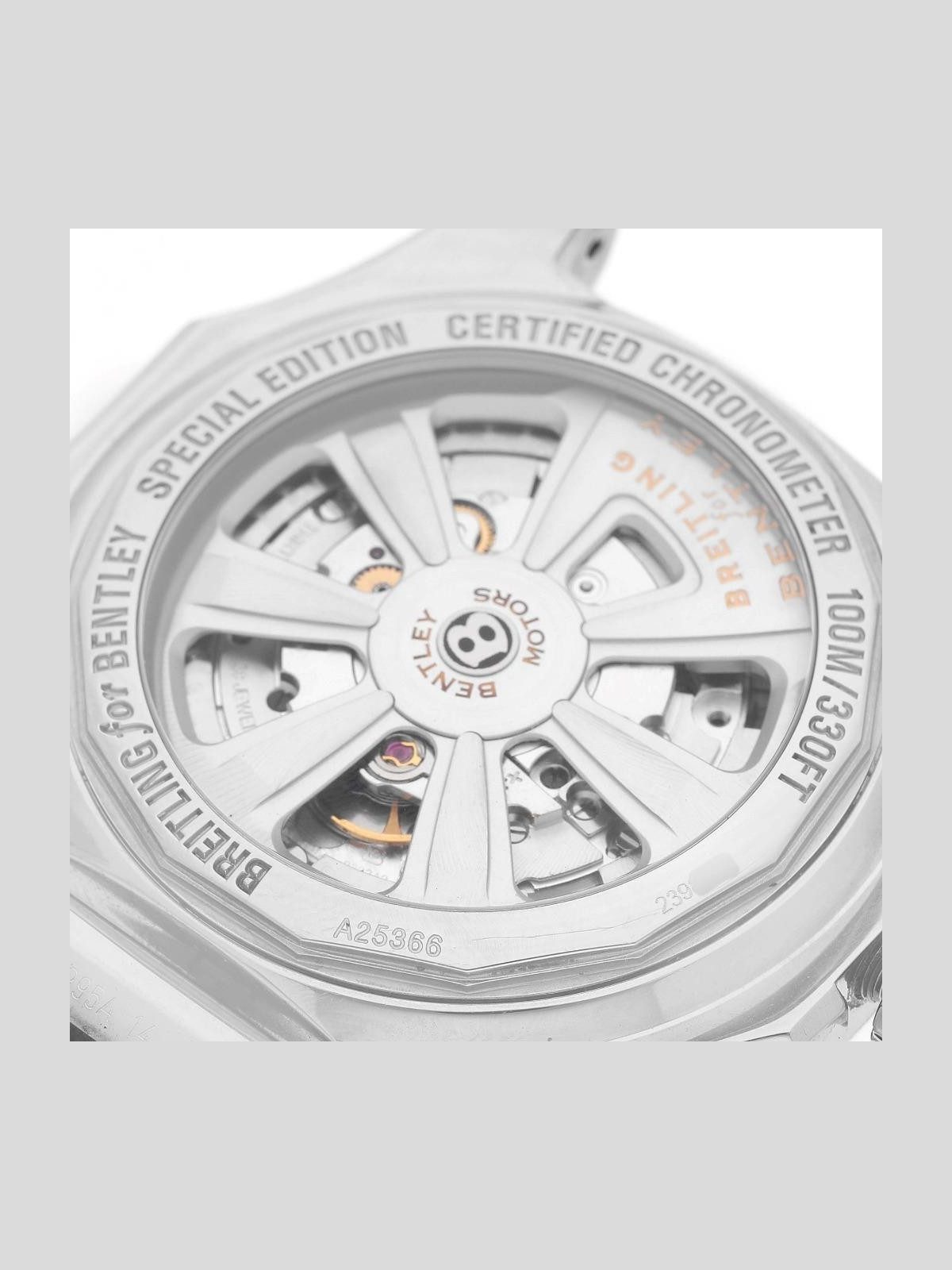 Breitling Bentley Barnato Racing Silver Dial Steel Mens Watch A25366 Box Papers