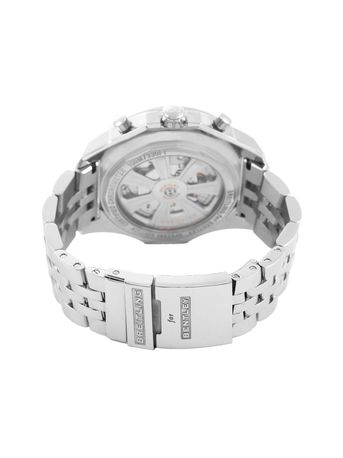 Breitling Bentley Barnato Racing Silver Dial Steel Mens Watch A25366 Box Papers