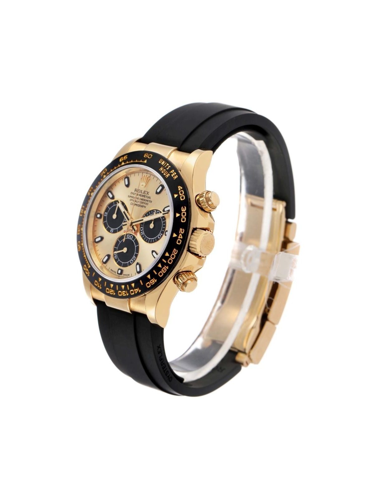 Rolex Daytona Pikachu Yellow Gold Champagne Dial Mens Watch 116518 Box Card
