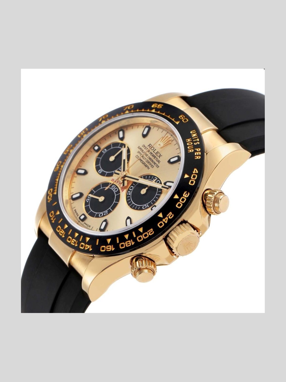 Rolex Daytona Pikachu Yellow Gold Champagne Dial Mens Watch 116518 Box Card