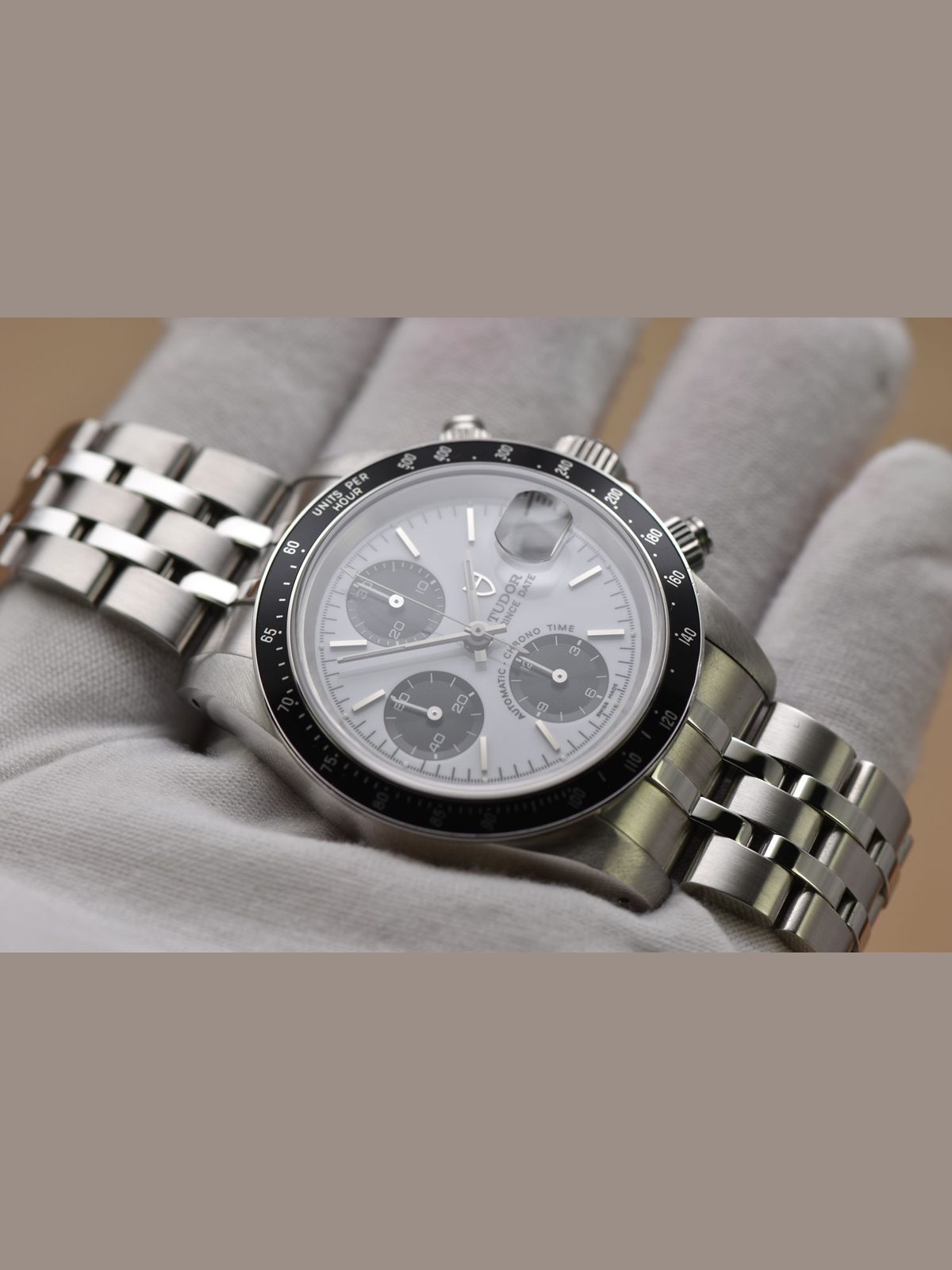 TUDOR Prince Date Non-Tiger Chronograph Chrono Time "Panda Dial" 79260 B+P #3428