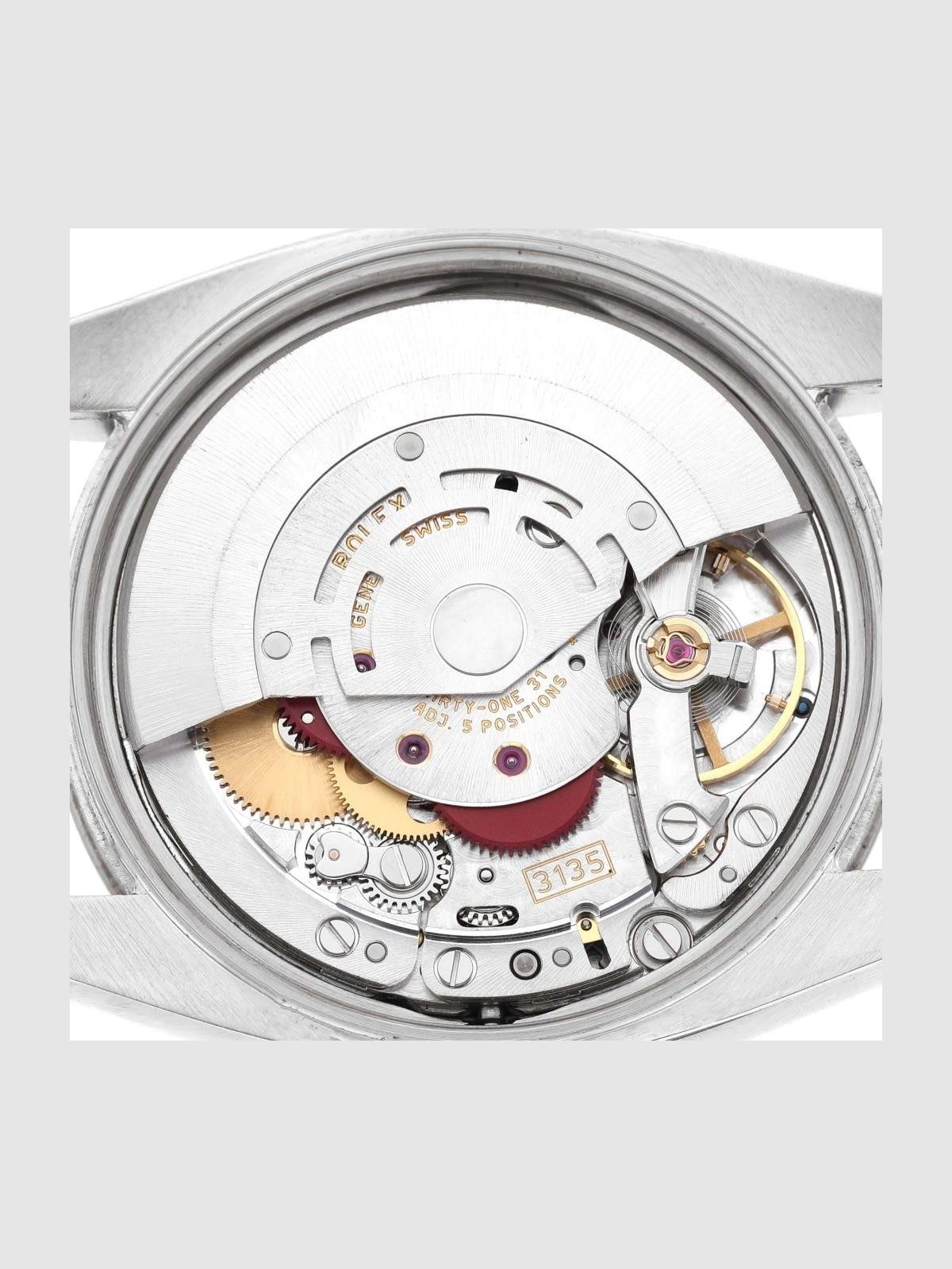 Rolex Date 36 Steel White Gold Diamond Dial Mens Watch 115234