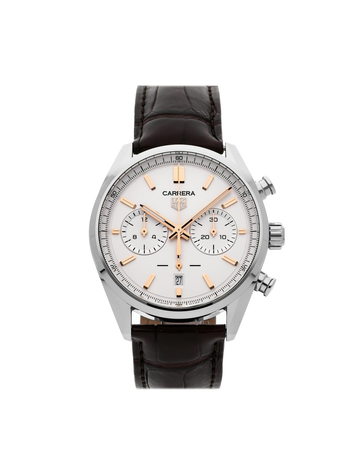 Tag Heuer Carrera Chronograph Steel Auto 42mm Strap Watch CBN2013.FC6483