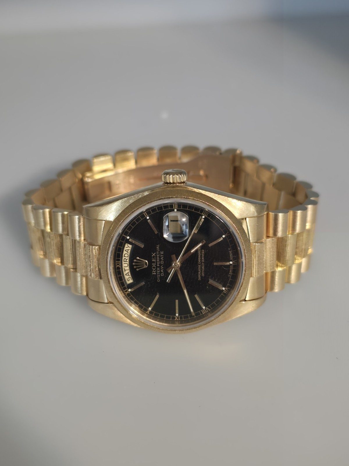 Rolex President Day-Date 18078 18K Factory Barked 36MM Luxury Watch. Beautiful.
