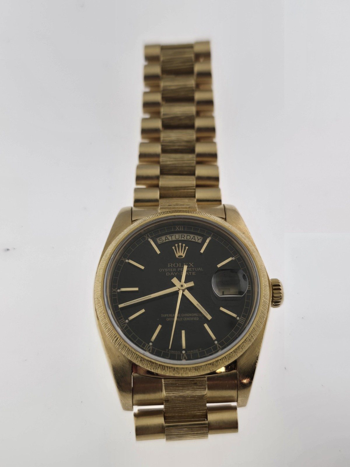 Rolex President Day-Date 18078 18K Factory Barked 36MM Luxury Watch. Beautiful.