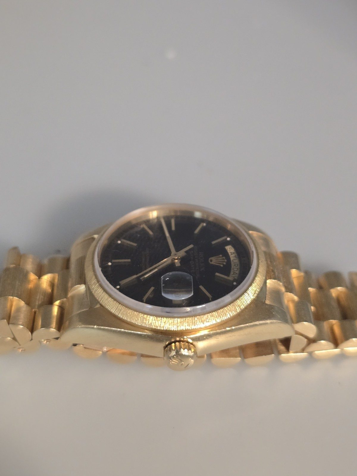 Rolex President Day-Date 18078 18K Factory Barked 36MM Luxury Watch. Beautiful.