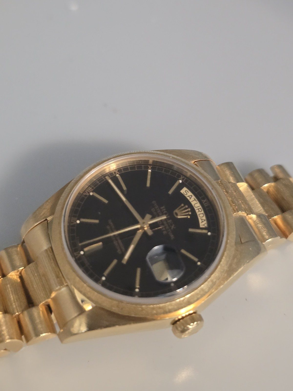 Rolex President Day-Date 18078 18K Factory Barked 36MM Luxury Watch. Beautiful.