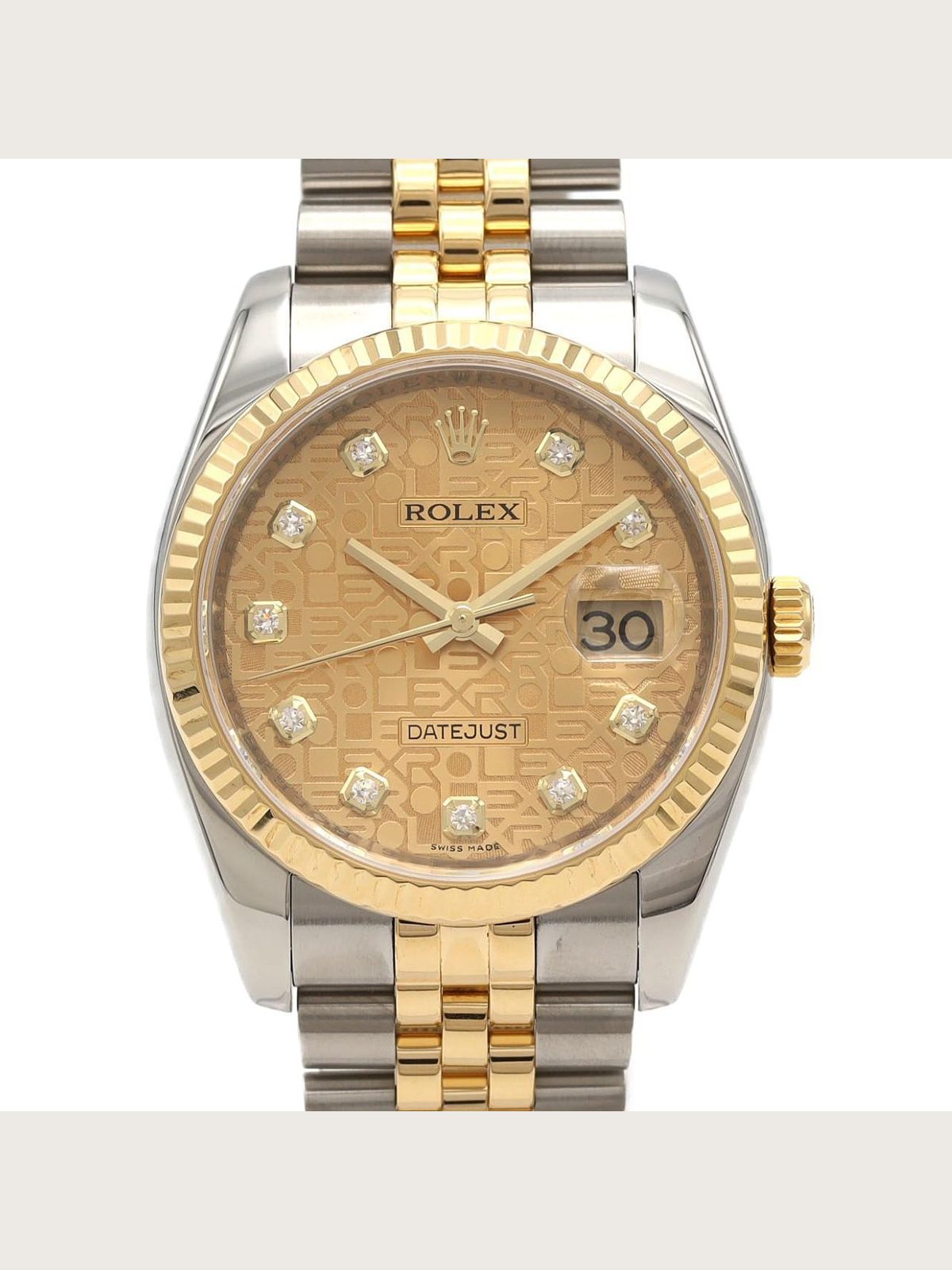 ROLEX Authentic Rolex Datejust 116233G SSxYG Mechanical Automatic V-Serial #270-004-315-1537